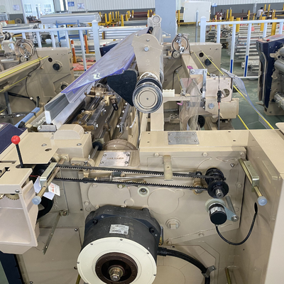 190cm Cam Mesin Tenun Elektronik Double Nozzle Weft Feeder Water Jet Loom