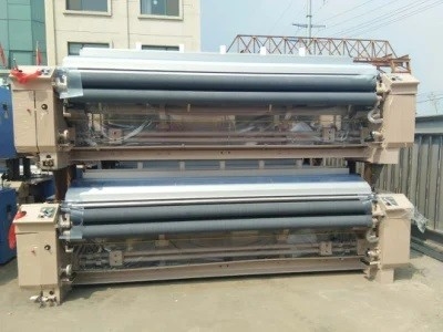 Double Nozel Polos Cam Dobby Shedding Tenun Air Jet Loom Efisiensi Tinggi